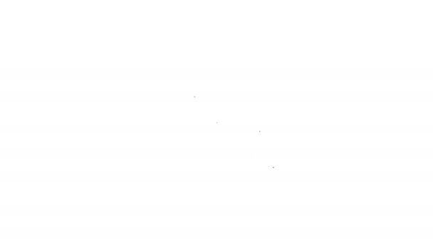 Černá čára Joker hlava ikona izolované na bílém pozadí. Šaškovská značka. Grafická animace pohybu videa 4K — Stock video