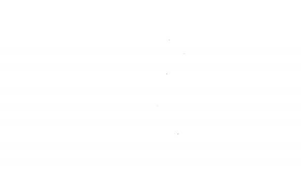 Czarna linia Średniowieczna ikona kielicha odizolowana na białym tle. 4K Animacja graficzna ruchu wideo — Wideo stockowe