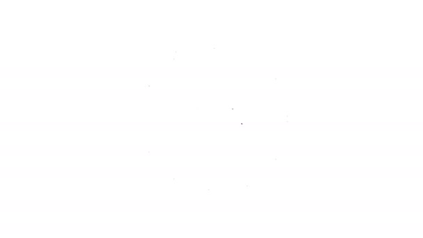 Línea negra Icono de moneda antigua aislado sobre fondo blanco. Animación gráfica de vídeo 4K — Vídeos de Stock