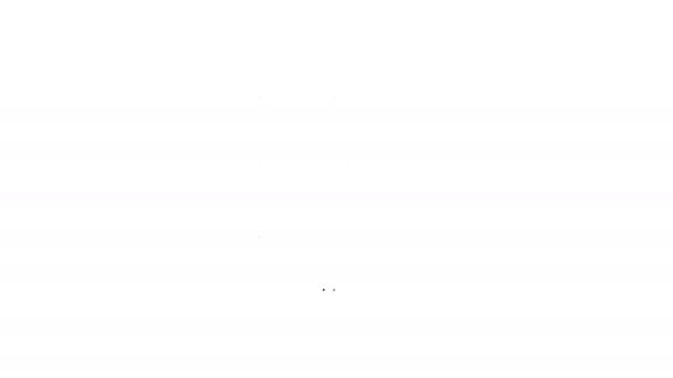 Ligne noire Chien icône pilule isolé sur fond blanc. Médicaments sur ordonnance pour animaux. Animation graphique de mouvement vidéo 4K — Video