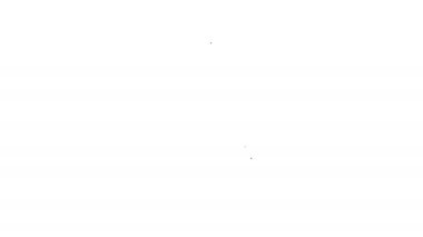 Siyah çizgi Beyaz arkaplanda izole hesap ekranı simgesi oluştur. 4K Video hareketli grafik canlandırması