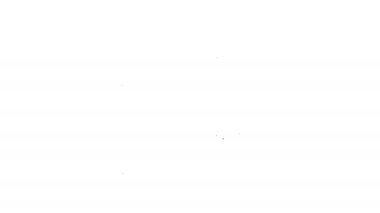 Siyah çizgi kafa avlama simgesi beyaz arkaplanda izole edildi. İş hedefi ya da İstihdam tabelası. İş için insan kaynakları ve adam toplama. 4K Video hareketli grafik canlandırması