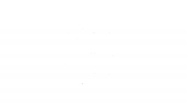 Siyah çizgi kafa avlama simgesi beyaz arkaplanda izole edildi. İş hedefi ya da İstihdam tabelası. İş için insan kaynakları ve adam toplama. 4K Video hareketli grafik canlandırması