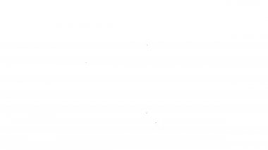 Siyah çizgi Üretken insan ikonu beyaz arka planda izole edildi. Fikir çalışması, başarı, üretkenlik, vizyon ve verimlilik kavramı. 4K Video hareketli grafik canlandırması