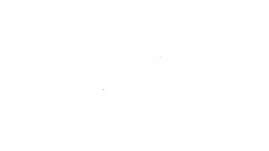 Siyah çizgi konuşma balonu sohbet simgesi beyaz arkaplanda izole edildi. İleti simgesi. İletişim ya da yorum sohbet sembolü. 4K Video hareketli grafik canlandırması