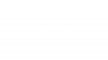 Beyaz arkaplanda siyah çizgi proje taban simgesi izole edildi. İş analizi ve planlama, danışmanlık, takım çalışması, proje yönetimi. 4K Video hareketli grafik canlandırması