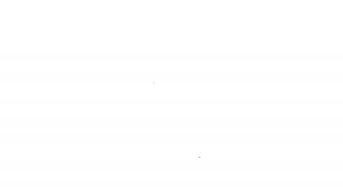 Siyah çizgi kafa avlama simgesi beyaz arkaplanda izole edildi. İş hedefi ya da İstihdam tabelası. İş için insan kaynakları ve adam toplama. 4K Video hareketli grafik canlandırması