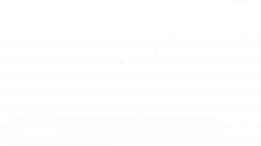 Siyah çizgi Üretken insan ikonu beyaz arka planda izole edildi. Fikir çalışması, başarı, üretkenlik, vizyon ve verimlilik kavramı. 4K Video hareketli grafik canlandırması