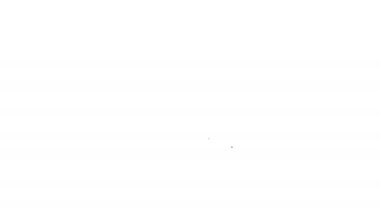 Siyah çizgi Beyaz arkaplanda izole hesap ekranı simgesi oluştur. 4K Video hareketli grafik canlandırması