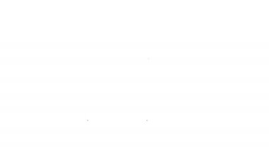 Siyah çizgi büyüme tablosu ve beyaz arka planda izole edilmiş kalabalık ikonu gelişimi. Arrow finansmanı arttır. Başarılı bir iş adamı. 4K Video hareketli grafik canlandırması