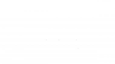 Beyaz arka planda izole edilmiş siyah çizgi ödüllü spor ödüllü podyum ikonu. 4K Video hareketli grafik canlandırması