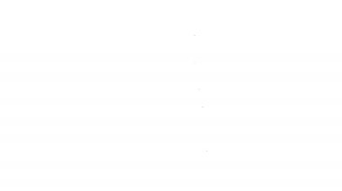 Siyah çizgi iş stratejisi simgesi beyaz arkaplanda izole edildi. Satranç sembolü. Oyun, yönetim, finans. 4K Video hareketli grafik canlandırması