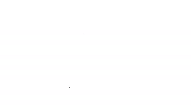Schwarze Linie Lebenslauf-Symbol isoliert auf weißem Hintergrund. Lebenslauf-Bewerbung. Suche nach professionellem Personal. Die Personalanalysen laufen weiter. 4K Video Motion Grafik Animation — Stockvideo