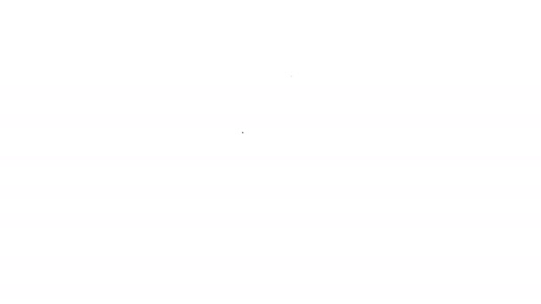 Μαύρη γραμμή Χρήστης εικονιδίου ανθρώπου που απομονώνεται σε λευκό φόντο. Επιχειρηματικό σύμβολο avatar εικονίδιο προφίλ χρήστη. Ανδρικό σήμα χρήστη. 4K Γραφική κίνηση κίνησης βίντεο — Αρχείο Βίντεο