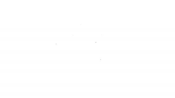 Zwarte lijn Gebruikers groep pictogram geïsoleerd op witte achtergrond. Een groep mensen icoon. Zakelijke avatar symbool - gebruikers profiel pictogram. 4K Video motion grafische animatie — Stockvideo