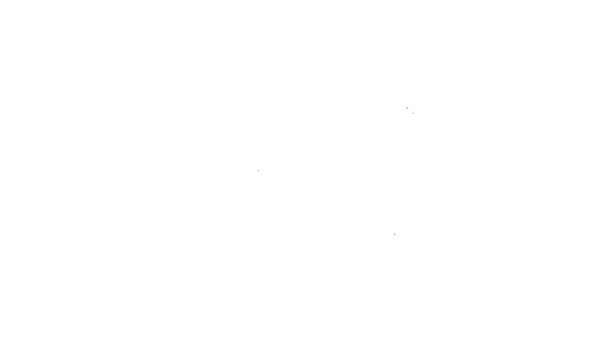 Ligne noire Icône d'enveloppe isolée sur fond blanc. Message électronique symbole de lettre. Animation graphique de mouvement vidéo 4K — Video
