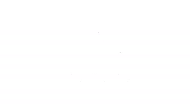 Ligne noire hiérarchie des affaires organogramme infographie icône isolée sur fond blanc. Structure organisationnelle de l'entreprise éléments graphiques. Animation graphique de mouvement vidéo 4K — Video