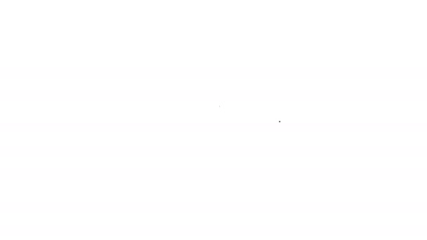 Μαύρη γραμμή εικονίδιο Χαρτοφύλακα απομονωμένο σε λευκό φόντο. Επαγγελματικό σημάδι. Επιχειρηματικό χαρτοφυλάκιο. 4K Γραφική κίνηση κίνησης βίντεο — Αρχείο Βίντεο