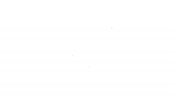 Línea negra Icono de chat de burbujas de voz aislado sobre fondo blanco. Icono del mensaje. Comunicación o comentario símbolo de chat. Animación gráfica de vídeo 4K — Vídeo de stock