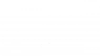 Siyah çizgi Meteoroloji termometresi beyaz arka planda izole edilmiş ikonu ölçüyor. Termometre termometresi sıcak ya da soğuk hava gösteriyor. 4K Video hareketli grafik canlandırması