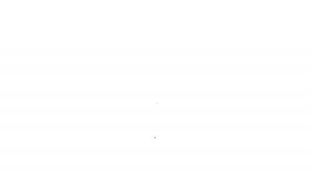Zwarte lijn Celsius pictogram geïsoleerd op witte achtergrond. 4K Video motion grafische animatie — Stockvideo