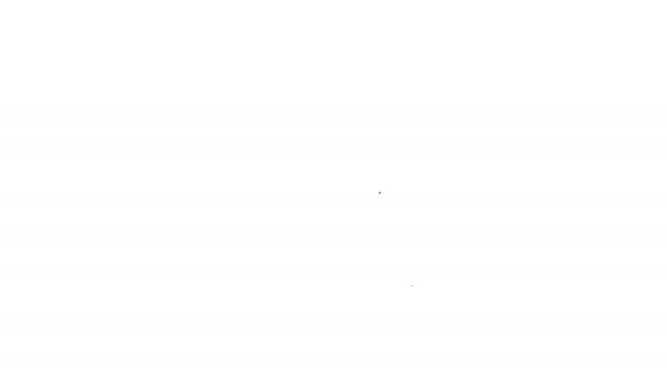 Línea negra Localización Inglaterra icono aislado sobre fondo blanco. Animación gráfica de vídeo 4K — Vídeos de Stock