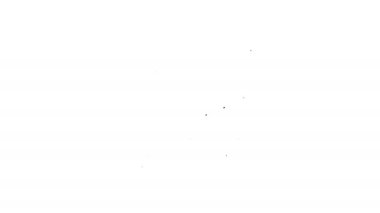 Siyah çizgi traktör simgesi beyaz arkaplanda izole edildi. 4K Video hareketli grafik canlandırması