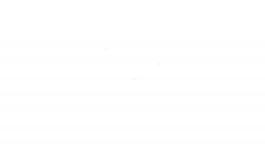 Siyah çizgi trafik levhası. Beyaz arkaplanda sinyal simgesi izole edildi. İşaretçi sembolü. Sokak bilgi tabelası. Yön tabelası. 4K Video hareketli grafik canlandırması