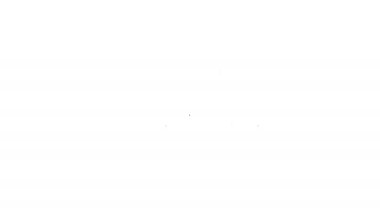 Siyah çizgi bisiklet simgesi beyaz arkaplanda izole edildi. Bisiklet yarışı. Olağanüstü bir spor. Spor malzemeleri. 4K Video hareketli grafik canlandırması