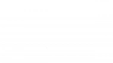 Beyaz arkaplanda siyah çizgi kablo araba simgesi izole edildi. Füniküler işaret. 4K Video hareketli grafik canlandırması