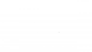 Beyaz arkaplanda siyah çizgi otobüs simgesi izole edildi. Ulaşım konsepti. Otobüs turu tabelası. Turizm ya da kamu aracı sembolü. 4K Video hareketli grafik canlandırması