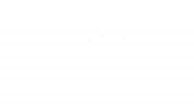 Siyah çizgi trafik levhası. Beyaz arkaplanda sinyal simgesi izole edildi. İşaretçi sembolü. Sokak bilgi tabelası. Yön tabelası. 4K Video hareketli grafik canlandırması