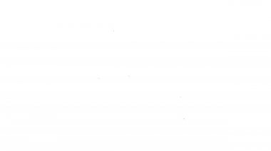 Siyah çizgi şişe topu ikonu beyaz arkaplanda izole edildi. 4K Video hareketli grafik canlandırması