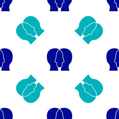 Mavi Proje takım taban simgesi beyaz arka planda izole edilmiş kusursuz desen. İş analizi ve planlama, danışmanlık, takım çalışması, proje yönetimi. Geliştiriciler. Vektör.