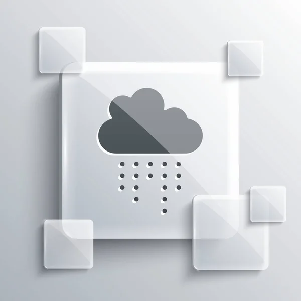 Γκρι Σύννεφο Εικονίδιο Βροχής Απομονωμένο Γκρι Φόντο Βροχή Σύννεφο Βροχόπτωση — Διανυσματικό Αρχείο