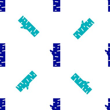 Mavi huş ağacı simgesi beyaz arka planda izole edilmiş pürüzsüz desen. Vektör.