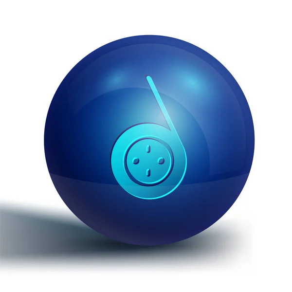 Icono Juguete Yoyo Azul Aislado Sobre Fondo Blanco Botón Círculo — Archivo Imágenes Vectoriales