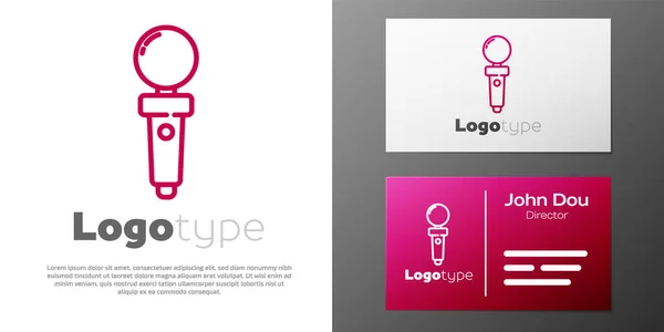 Logotype Line Joystick Para Máquina Arcade Icono Aislado Sobre Fondo — Vector de stock