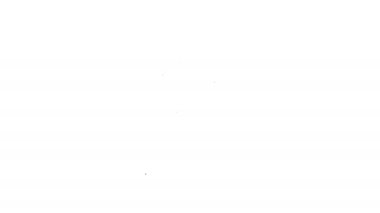 Beyaz arkaplanda siyah çizgi boyası ikonu izole edildi. 4K Video hareketli grafik canlandırması