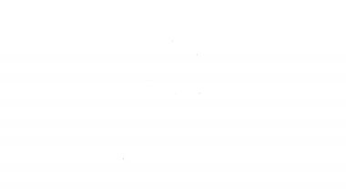 Beyaz arkaplanda siyah çizgi simgesi izole edildi. Yer belirleyici sembol. 4K Video hareketli grafik canlandırması