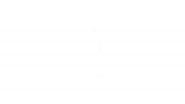 Siyah çizgili el bombası ikonu beyaz arka planda izole edildi. Bomba patlaması. 4K Video hareketli grafik canlandırması