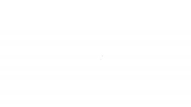 Siyah çizgi alev ikonu beyaz arkaplanda izole edildi. Sembol ateşi sıcak, alev gücü, alev ve ısı. 4K Video hareketli grafik canlandırması