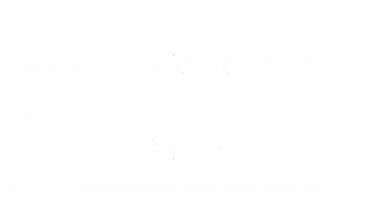 Siyah çizgi hapishane pencere simgesi beyaz arkaplanda izole edildi. 4K Video hareketli grafik canlandırması