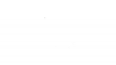 Beyaz arka planda bitcoin ikonu olan siyah çizgili alışveriş arabası. Çevrimiçi ödeme. Nakit çekilmesi. Modern ödeme yöntemi. 4K Video hareketli grafik canlandırması