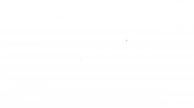 Beyaz zemin üzerinde bitcoin simgesi olan siyah çizgi kredi kartı. Çevrimiçi ödeme. Nakit çekilmesi. Modern ödeme yöntemi. 4K Video hareketli grafik canlandırması