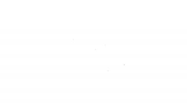 Beyaz arkaplanda siyah çizgi turta grafiksel bitcoin simgesi izole edildi. Diyagram çizelgesi. 4K Video hareketli grafik canlandırması