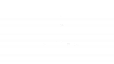 Lenin simgesinin siyah çizgi mozolesi beyaz arkaplanda izole edilmiş. Rusya 'nın mimari eserleri, turistik yerler. Moskova 'daki Kızıl Meydan' da Kraliyet Kalesi. 4K Video hareketli grafik canlandırması