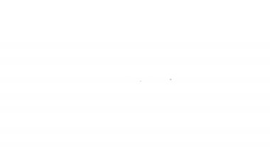 Joseph Stalin 'in siyah çizgili portresi beyaz arka planda izole edildi. 4K Video hareketli grafik canlandırması