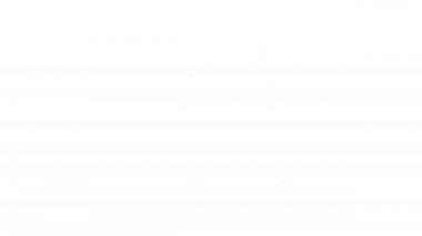 Siyah çizgi satranç simgesi beyaz arkaplanda izole edildi. İş stratejisi. Oyun, yönetim, finans. 4K Video hareketli grafik canlandırması