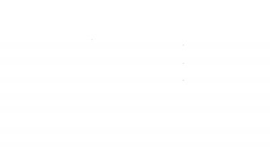 Beyaz arka planda siyah çizgi Ulusal Rusya bayrağı ikonu izole edildi. 4K Video hareketli grafik canlandırması